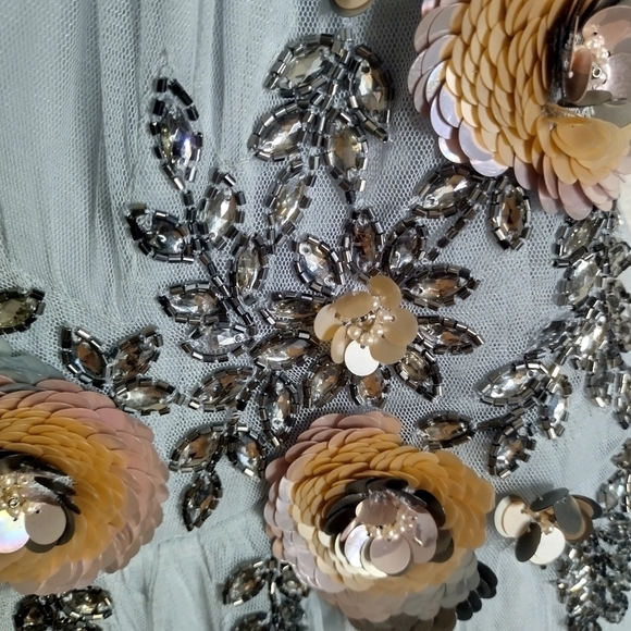 BHLDN Gray Embellished Gown - Picture 6 of 11